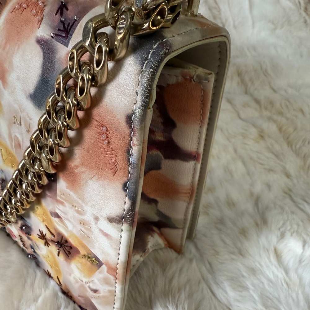 Dior Cream and Brown Crossbody Bag with Gold Chain - Picture 4 of 16